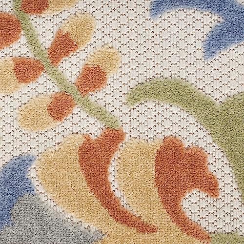 Nourison Home Aloha Ivory Blue 3'6" x 5'6" Area Rug - Easy Clean, Non Shedding, Bed Room, Living Room, Dining Room, Kitchen (4' x 6') - Image 7