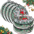 Shappy 6 Pcs 36 Inch Clear Wreath Storage Bags PVC Waterproof, Black by Shappy