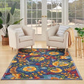 Nourison Home Aloha Navy Multicolor 5'3" x 7'5" Area Rug - Easy Clean, Non Shedding, Bed Room, Living Room, Dining Room, Kitchen (5' x 8') by NourisonHome