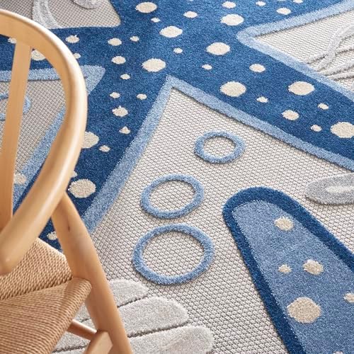 Nourison Home Aloha Blue Grey 12' x 15' Area Rug - Easy Clean, Non Shedding, Bed Room, Living Room, Dining Room, Kitchen (12' x 15') - Image 6