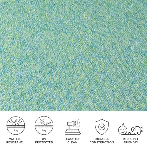 SAFAVIEH Courtyard Outdoor Runner Rug 2'3"x6'7", Green & Blue CY8521-55722 - Image 7