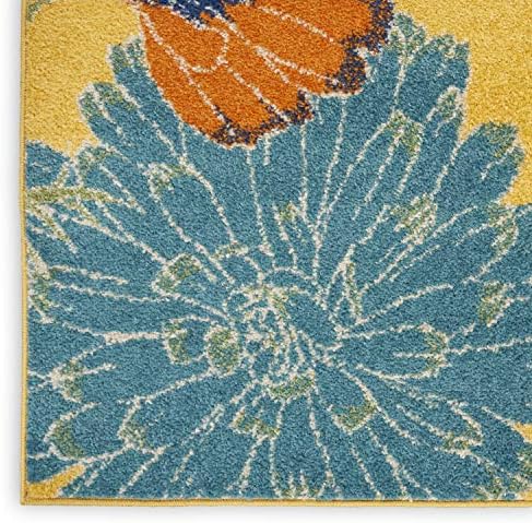 Nourison Home Allur Yellow Multicolor 2'3" x 7'6" Area Rug - Easy Clean, Non Shedding, Bed Room, Living Room, Dining Room, Kitchen (8' Runner) - Image 5