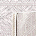 SAFAVIEH Washable Rug Outdoor Courtyard Collection - 6'7" Square, Ivory & Pink, Non-Shedding & Easy Cleaning, Ideal for Patio, Backyard, Mudroom (CY8196-56212) by Unknown