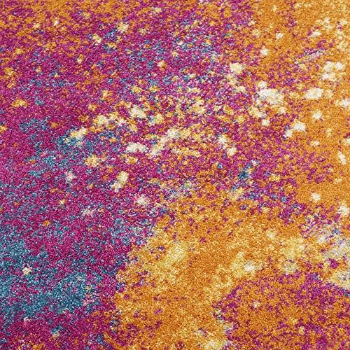 Nourison Home Passion Abstract Sunburst 7'10'' x Square Area-Rug, Easy-Cleaning, Non Shedding, Bed Room, Living Room, Dining Room, Kitchen (8 Square) - Image 6