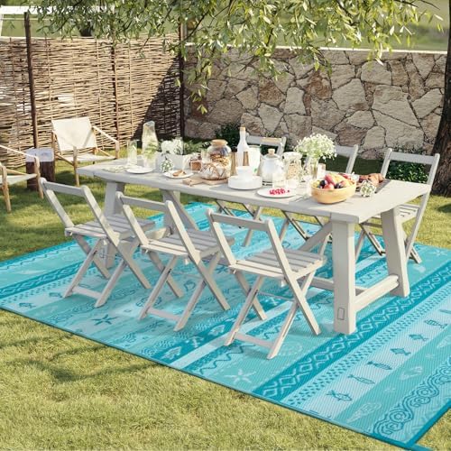 Lahome Outdoor Rugs 8x10 Patio Waterproof, Outdoor Plastic Straw Rug - Image 6