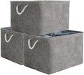 TheWarmHome Storage Baskets for Organizing, Sturdy Fabric Storage Basket , Foldable Storage Baskets for Shelves Closet Nursery Toy (Grey 3 Pack 20.5×15.7×13.8inch) by TheWarmHome