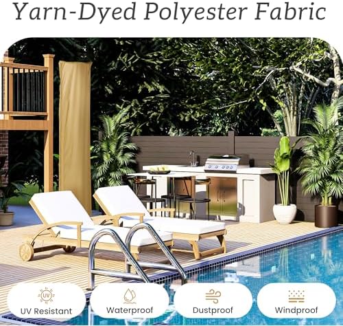 Cantilever Patio Umbrella Cover with Zipper and Rod - Image 3