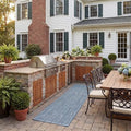 SAFAVIEH Washable Rug Outdoor Courtyard Collection - 2'3" x 18' Runner, Navy & Grey, Non-Shedding & Easy Cleaning, Ideal for Patio, Entryway, Mudroom, Hallway, Kitchen (CY8521-36821) by Unknown
