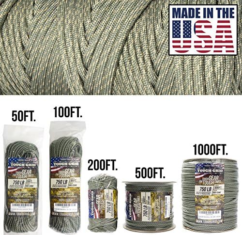 TOUGH-GRID 750 Paracord, 100% Nylon, Made in USA, Type IV Mil-Spec Cord - Image 2