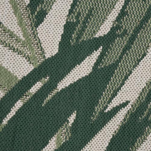 Paco Home Tropical Outdoor Rug Palm Tree & Jungle Design Flatweave in Green Beige, Size: 2' x 6' - Image 2