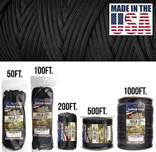 TOUGH-GRID 750 Paracord, 100% Nylon, Made in USA, Type IV Mil-Spec Cord - Image 2