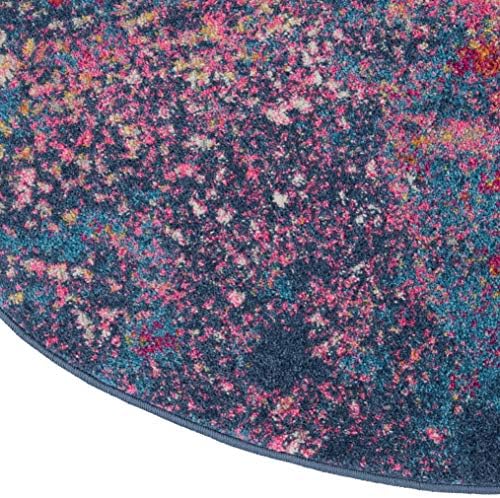 Nourison Home Passion 5' x Round Multicolor Fabric Modern Area Rug (5' Round) - Image 6