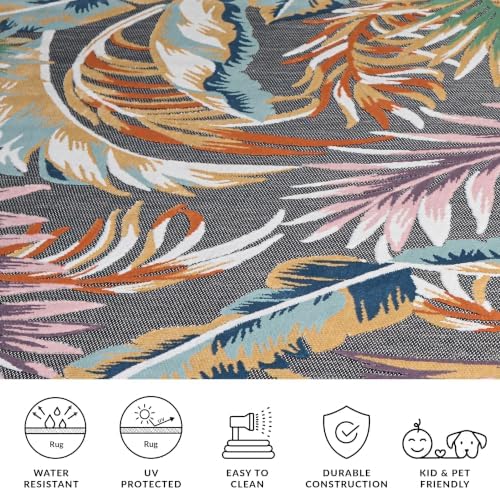 SAFAVIEH Cabana Outdoor Rug 5'1"x7', Black & Multi CBN452Z - Image 5