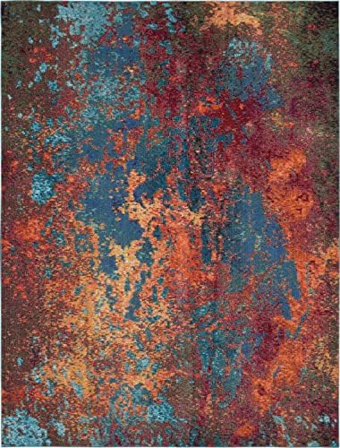 Nourison Home Celestial Atlantic 9' x 12' Area Rug - Easy Clean, Non Shedding, Bed Room, Living Room, Dining Room, Kitchen (9' x 12') - Image 5