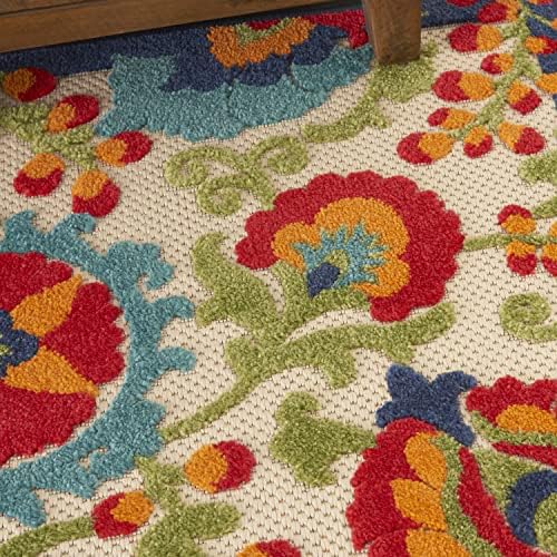 Nourison Home Aloha Multicolor 2'8" x 4' Area Rug - Easy Clean, Non Shedding, Bed Room, Living Room, Dining Room, Kitchen (3' x 4') - Image 5