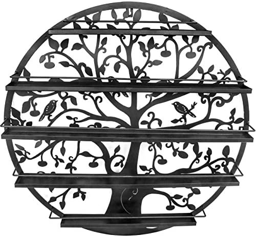 Sorbus Nail Polish Wall Rack, 5-Tier Metal Display, Wall Mounted (Black) by Sorbus