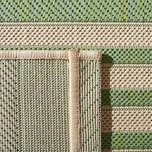 SAFAVIEH Courtyard Outdoor Square Rug 7'10", Green & Beige CY6062-244 - Image 5