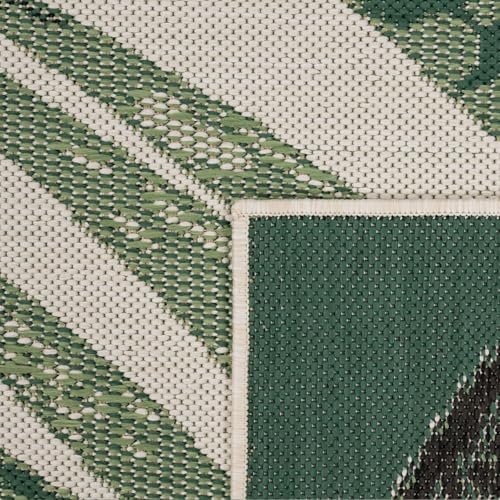 Paco Home Outdoor Rug Beige Green with Floral Palm Leaf Design Waterproof, Size: 3' x 5' - Image 4