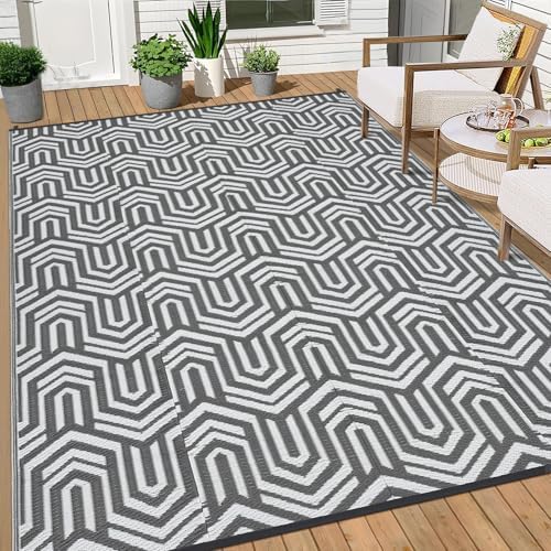 GAOMON Outdoor Rug 9x12 ft Waterproof Reversible Patio Rug - Image 2