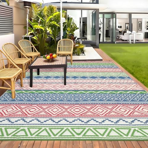 GAOMON Outdoor Rug 10x20 ft Waterproof Reversible Patio Carpet, Extra Large Plastic Straw Outdoor Rug for Deck, Backyard, RV & Camping, UV Resistant Indoor Outdoor Area Rug - Image 3