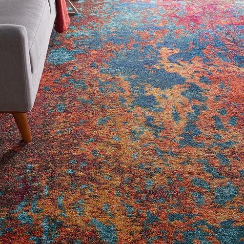 Nourison Home Celestial Atlantic 9' x 12' Area Rug - Easy Clean, Non Shedding, Bed Room, Living Room, Dining Room, Kitchen (9' x 12') - Image 6