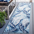 SAFAVIEH Washable Rug Outdoor Cabana Collection - 2' x 11' Runner, Aqua & Navy, Non-Shedding & Easy to Clean, Ideal for Patio, Backyard, Mudroom (CBN452J) by Unknown
