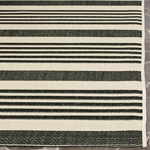 SAFAVIEH Courtyard Outdoor Area Rug 6x8, Black & Bone CY6062-216 - Image 4