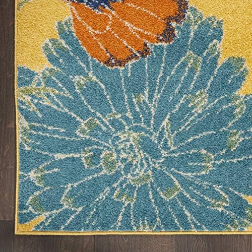 Nourison Home Allur Yellow Multicolor 2'3" x 7'6" Area Rug - Easy Clean, Non Shedding, Bed Room, Living Room, Dining Room, Kitchen (8' Runner) - Image 4