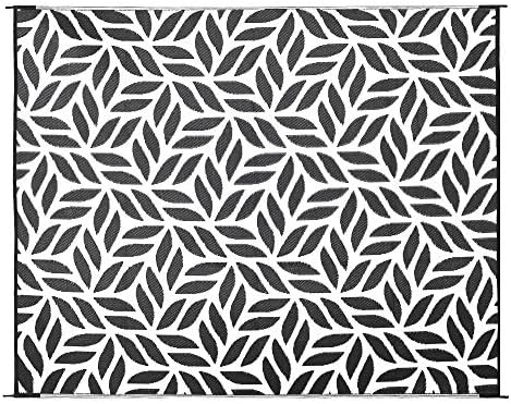 Stylish Camping 258107 8-feet by 10-feet Reversible Mat, Plastic Straw Rug, Large Floor Mat for Outdoors, RV, Patio, Backyard, Picnic, Beach, Camping - Leaf Mat (Brown/White) - Image 6