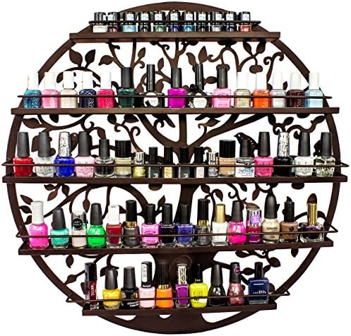 Sorbus Nail Polish Wall Rack, 5-Tier Metal Display, Wall Mounted (Bronze) - Image 5