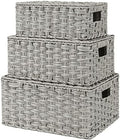 GRANNY SAYS Wicker Basket with Lid, Wicker Storage Baskets for Shelves by GRANNYSAYS