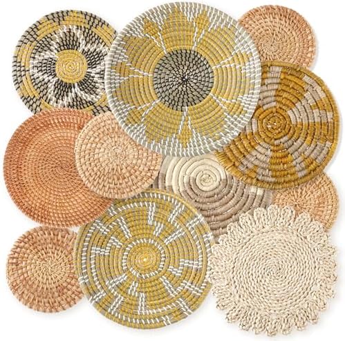 Tatuo 11 Pcs Boho Wall Basket Decor Woven Wall Hanging Art, Lively by Tatuo