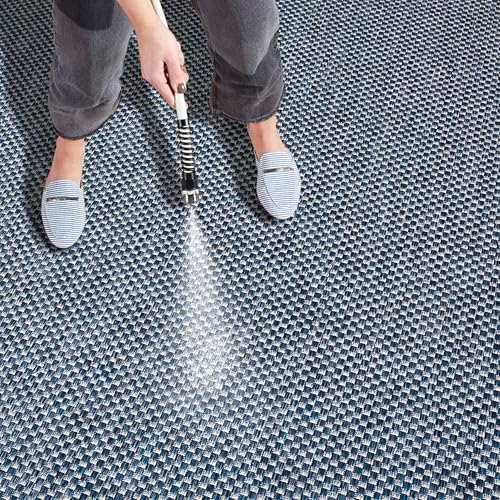 SAFAVIEH Courtyard Outdoor Square Rug 7'10", Navy & Grey CY8521-36821 - Image 2