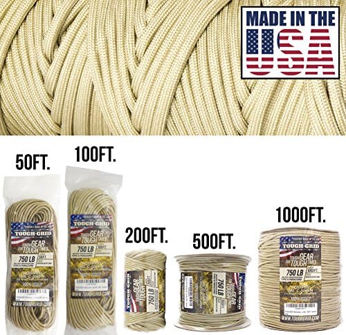 TOUGH-GRID 750 Paracord, 100% Nylon, Made in USA, Type IV Mil-Spec Cord - Image 3
