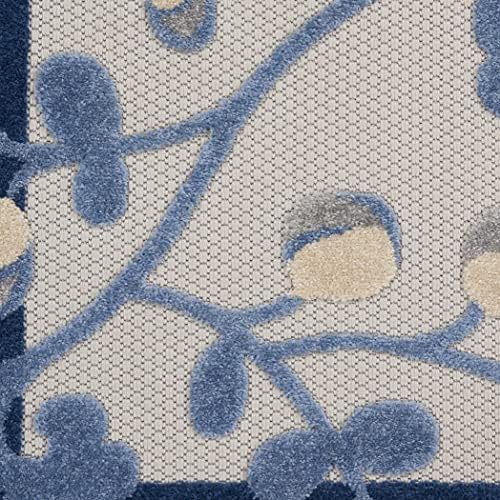 Nourison Home Aloha Blue Grey 2'8" x 4' Area Rug - Easy Clean, Non Shedding, Bed Room, Living Room, Dining Room, Kitchen (3' x 4') - Image 5