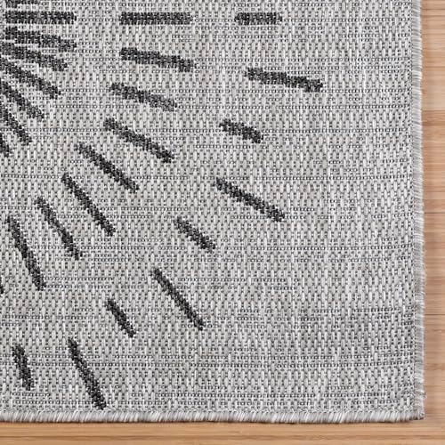 Gertmenian Indoor Outdoor Modern Area Rug - 6x9 Medium, Stain Resistant, Ideal for High Traffic in Living Room, Bedroom, Patio - Geometric, Grey, 32459 - Image 4