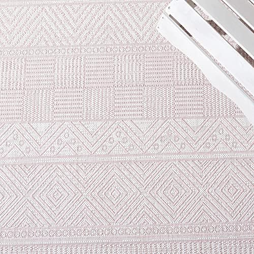 SAFAVIEH Washable Rug Outdoor Courtyard Collection - 9' x 12', Ivory & Pink, Non-Shedding & Easy Cleaning, Ideal for Patio, Backyard, Mudroom (CY8196-56212) - Image 6