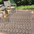 Eyely Moroccan Woven Area Rug 9X12 Natural/Black, Indoor Outdoor Rug by eyely