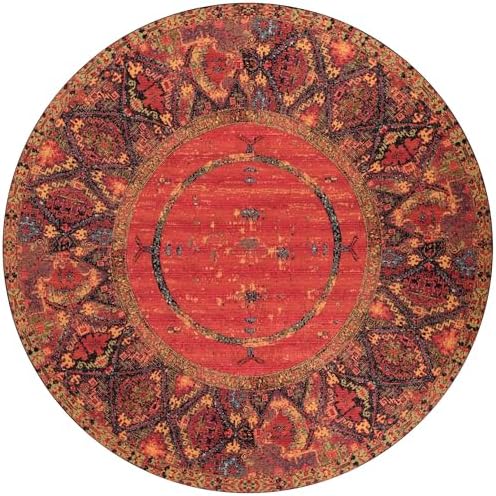 Unique Loom Outdoor Tribal Collection Area Rug - Quepos (12' Round Multi/Black) - Image 2