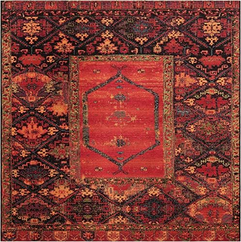 Unique Loom Outdoor Tribal Collection Area Rug - Quepos (7' 10" Square, Multi/ Black) - Image 3