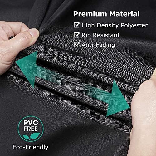 Porch Swing Cover 61Inch Waterproof 600D Oxford Hanging Outdoor Swing Cover Garden Hammock Patio Furniture Covers (Black, 61x28x(35-28) Inch) - Image 3