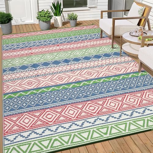 GAOMON Outdoor Rug 10x14 ft Waterproof Reversible Patio Rug - Image 2