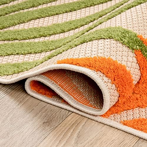Rugshop Lucca Indoor/Outdoor Contemporary Floral Area Rug Multi 8'8" x 12' - Image 4