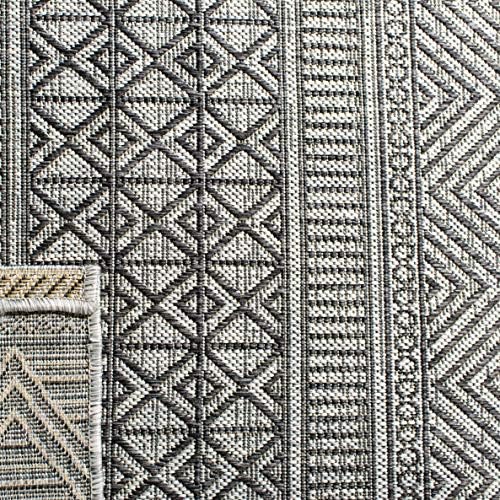 SAFAVIEH Washable Rug Outdoor Courtyard Collection - 2'3" x 20' Runner, Black & Grey, Non-Shedding & Easy Cleaning, Ideal for Patio, Entryway, Mudroom, Hallway, Kitchen (CY8196-37612) - Image 5
