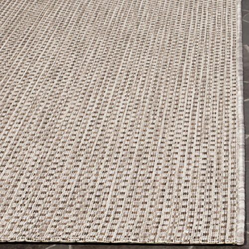 SAFAVIEH Courtyard Collection 4' x 5'7" Black/Beige CY8521 Indoor/ Outdoor Waterproof Easy Cleaning Patio Backyard Mudroom Accent Rug - Image 3