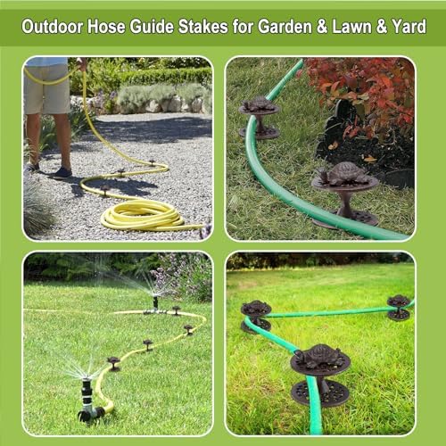 OwnMy 4PCS Cast Iron Garden Hose Guide Stakes Heavy Duty Hose Guide Spikes - Image 6