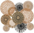 Tatuo 11 Pcs Boho Wall Basket Decor Bulrush Woven Wall Hanging Art Round Farmhouse Rustic Handmade Wicker for Summer Home, Bedroom, Living Room, Kitchen Decorations, Multi Sizes(Flower) by Tatuo