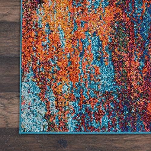 Nourison Home Celestial Atlantic 2'2" x 7'6" Area Rug - Easy Clean, Non Shedding, Bed Room, Living Room, Dining Room, Kitchen (8' Runner) - Image 4