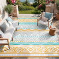 Lahome Waterproof Outdoor Rug 6x9, Reversible Outdoor Plastic Straw Rug by Lahome