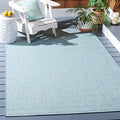 SAFAVIEH Courtyard Collection 4' x 4' Square Aqua/Grey CY8521 Indoor/ Outdoor Waterproof Easy Cleaning Patio Backyard Mudroom Accent Rug by Unknown
